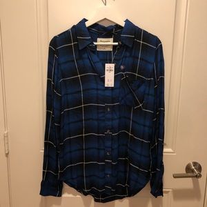 Blue plaid flannel